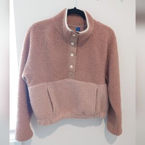 Old Navy Sherpa Hybrid Quarter button up Size XS